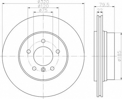 HELLA PAGID 8dd355121741 -  Тормозной диск